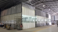 pvc curtain prep station lembaran baja galvanis lukisan warna putih produk militer