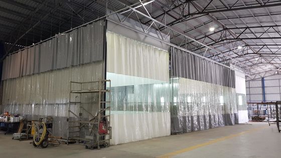 kualitas pvc curtain prep station lembaran baja galvanis lukisan warna putih produk militer pabrik