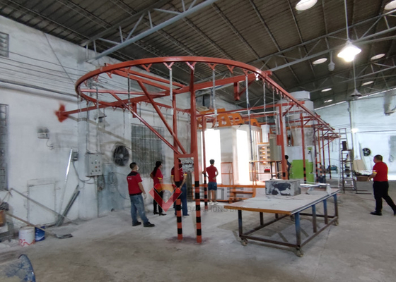 Sistem Powder Coating Otomatis Powder Paint Booth Industrial Powder Coating Equipment