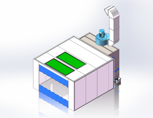 Secara Alami Intake Air Spray Booth Water Curtain Filter Furniture Industrial