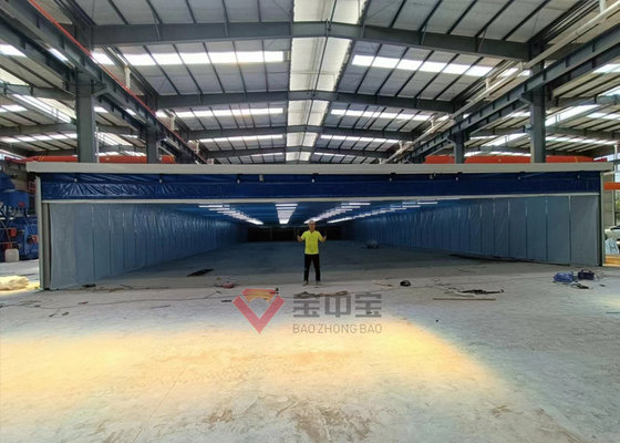 Booth Cat Mesin Berat Profesional yang Dapat Ditarik Telescopic Spray Booth