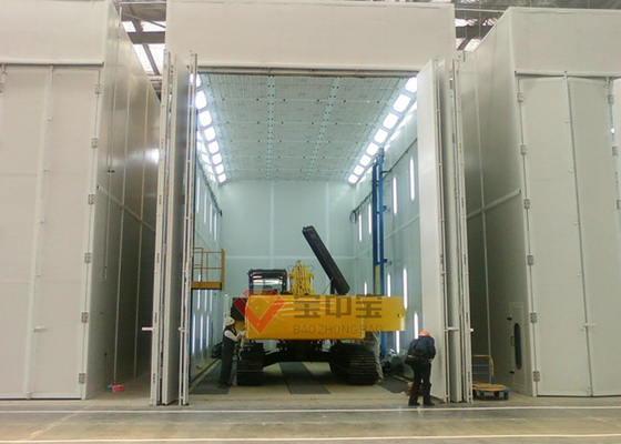 Switch Style PLC Mesin Berat Paint Booth Terkemuka Dari Paint Spray Booths Enclosures