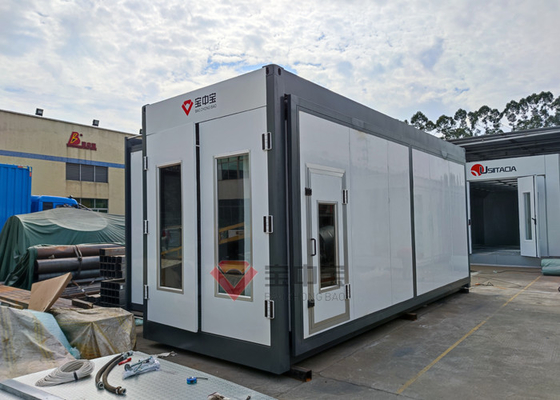 Protable Container Spray Booth Manual Move Side Expansion Wall Design Paint Room