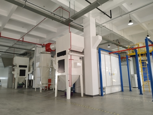 Kontrol layar sentuh Lini Lapisan Serbuk Untuk Peralatan Industri Berat Solusi cat yang disesuaikan