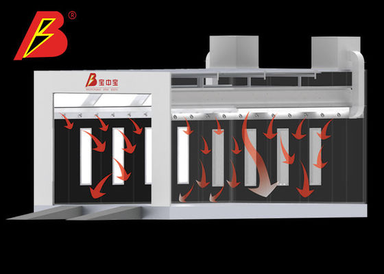 kualitas Low Odor Vehicle Spray Painting Booth Air Based Paint Drying Line pabrik
