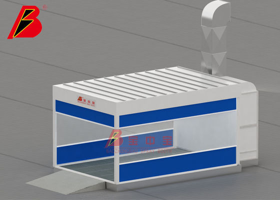 Electric Curtain Prep Station Spray Line Booth Sistem Perbaikan Cepat Paint Booth