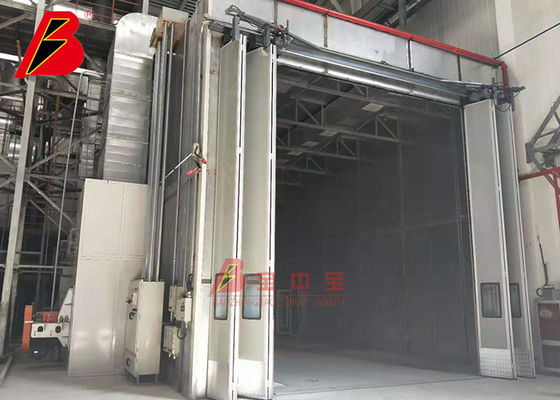 kualitas Ruang Pemanas Gas Bake Room Oven Bus Paint Booth Dengan Drive Through Doors pabrik