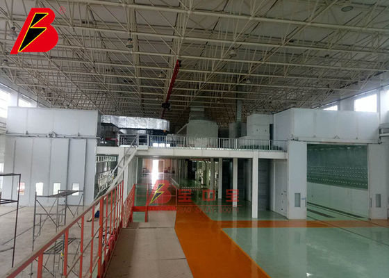 kualitas Display Helikopter 15000mm Industrial Spray Booth pabrik