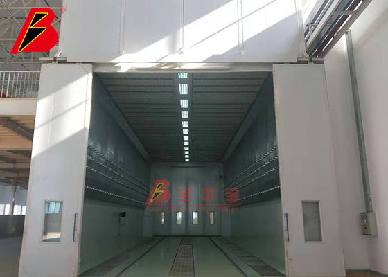 kualitas pesawat PU dinding 10 mikron Industrial Spray Booth dengan lift kerja pabrik