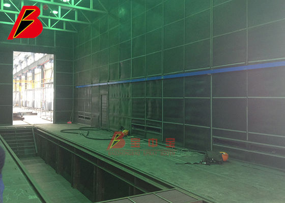 kualitas Drive Throught Sandblasting Room Untuk Membersihkan Karat pabrik