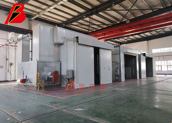 kualitas Continuous TUV 60um Spray Painting Line Produksi Untuk Slip Pintu Listrik pabrik