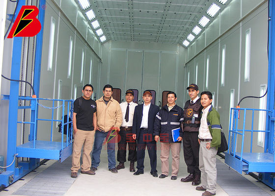 kualitas Sistem Panas Gas CE 65Kw Bus Spray Booth pabrik