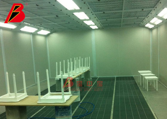 kualitas Tirai Air Kayu 12000mm Furniture Semprot Booth pabrik