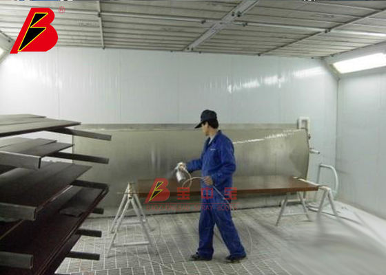 kualitas 34.5KW Kabinet Cat Booth dengan Sistem Filter Tirai Air pabrik