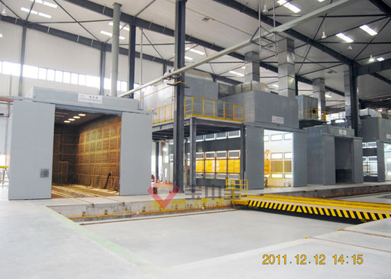 kualitas Floor Trolley untuk Industri Angkutan Kendaraan Paint Booth Electric Moving untuk Alat Berat pabrik