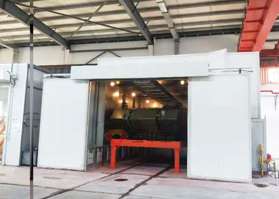 kualitas Baking Booth Untuk Tank Military Painting Line Full Down Draft Paint Production Line pabrik