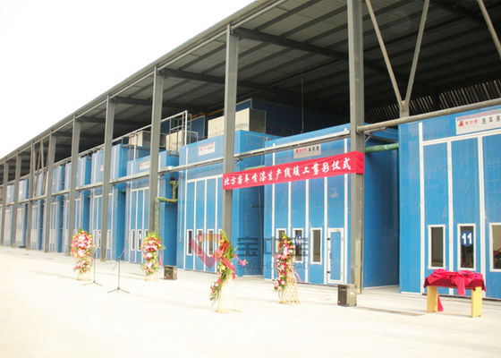 kualitas Vehicle Spray Booth dengan Platform Pengangkat 3D Peralatan Lukisan Bus pabrik