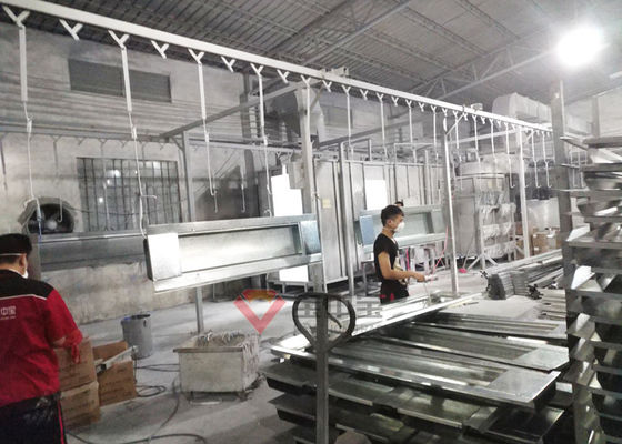 Garis Lapisan Serbuk Logam Otomatis Untuk Ruang Kue Temperurer Tinggi