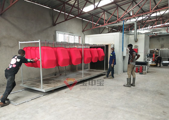kualitas Baking Oven untuk Power Coating Line Large Cyclone Recovery Bzb Vertical Powder Coating Booth pabrik
