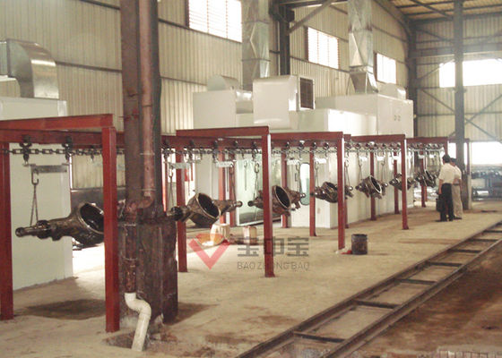 Bagian Otomatis Power Coating Line Sistem Konveyor Garis Cat Profesional
