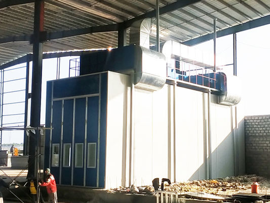kualitas Booth Semprot Bus Khusus Dengan Kipas Di Ruang Cat Knalpot Sisi Atas pabrik