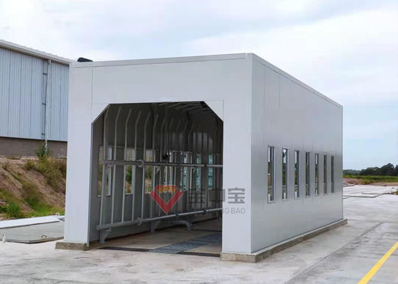 kualitas Raining Test Booth Untuk Ruang Inspeksi Kebocoran Air Tekanan Tinggi Bus Mini pabrik