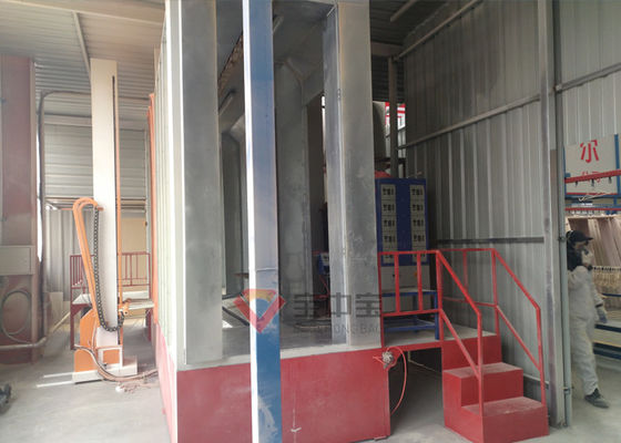 Peralatan Industri Secara Otomatis Garis Pelapis Bubuk untuk Pintu Logam