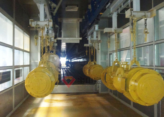 kualitas Peralatan Powder Coating Line Untuk Komponen Kendaraan Konstruksi Garis Cat Autatic pabrik