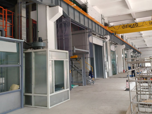 kualitas BZB 90 menit mengatur Lini Produksi Pengecatan dengan Sistem Cat Tirai Air pabrik