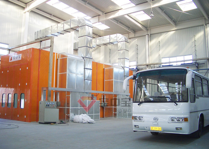 Booth Pengecatan Truk Bus BZB Merek Industrial Spray Booth Dengan Platform Kerja Pengangkatan 3D