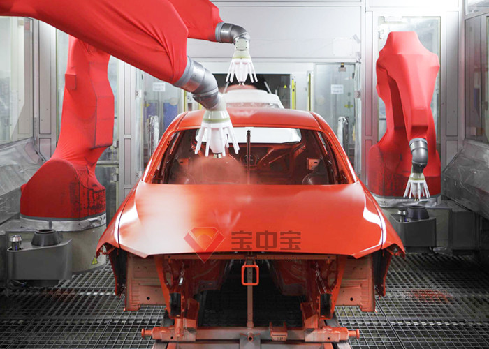 Auto Body Painting Line Robot Peralatan Pengecatan Garis Otomatis Untuk Produsen Mobil Merek